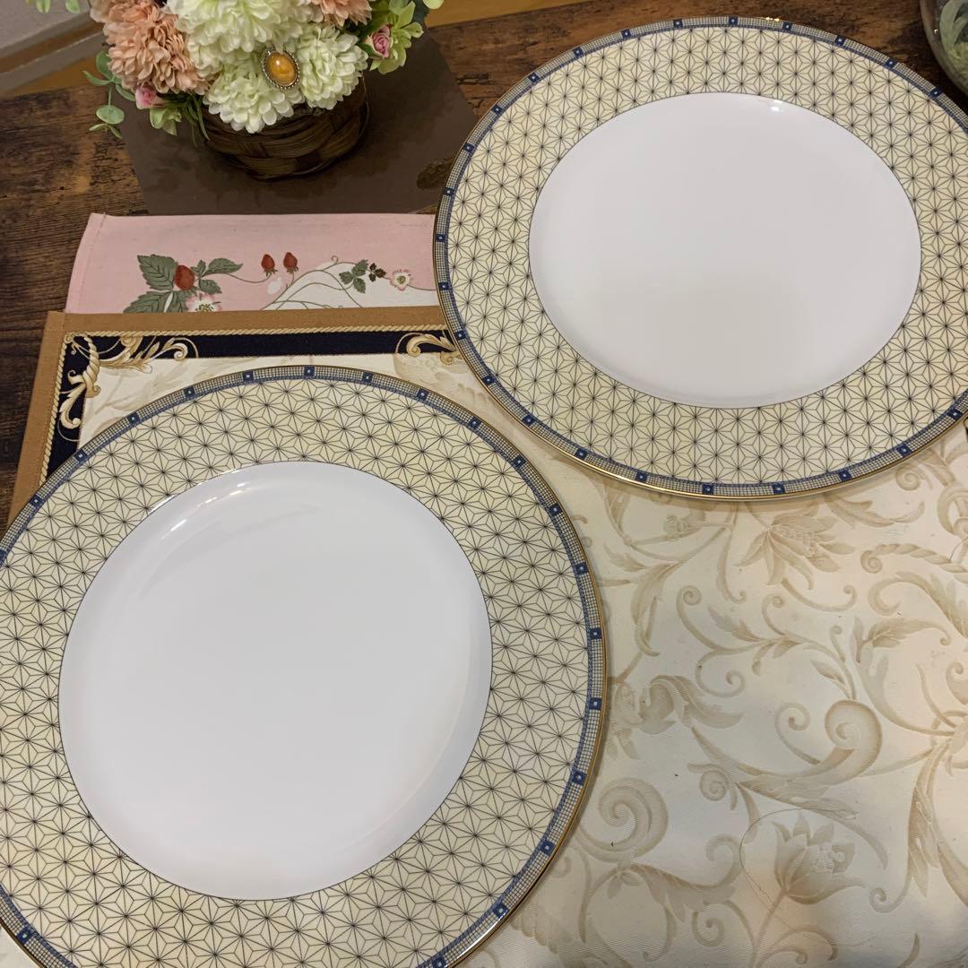 未使用　ウェッジウッド サムライ　アクセント　27cmディナープレート6枚