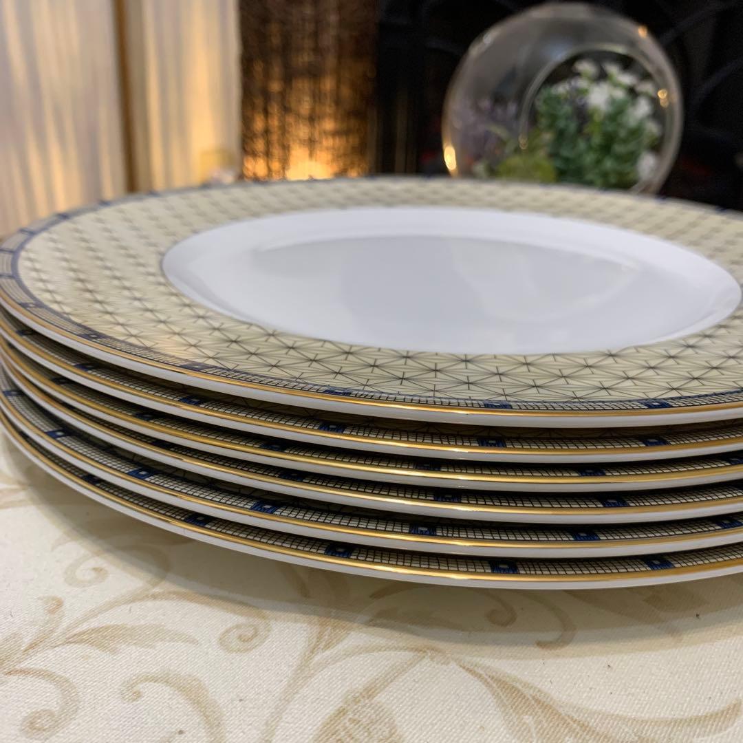 未使用　ウェッジウッド サムライ　アクセント　27cmディナープレート6枚