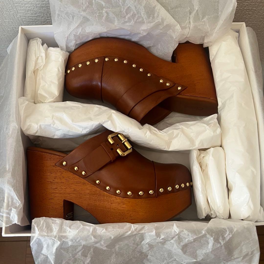 【新品未使用】Chloe JEANNETTEウェッジクロッグ　38サイズ