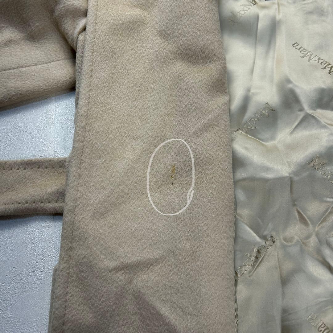 マックスマーラ 美品 白タグ リアルト キャメル100% ベルテットコート