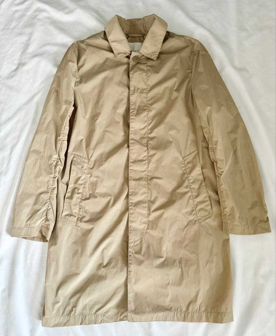 MACKINTOSH ステンカラーコート 38 撥水 フード着脱可 ベージュ