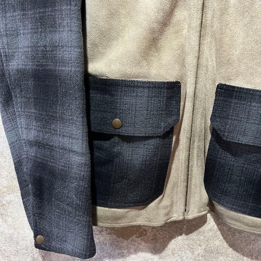 KINKY JEANS HYSTERICGLAMOUR レザー切り替えジャケット