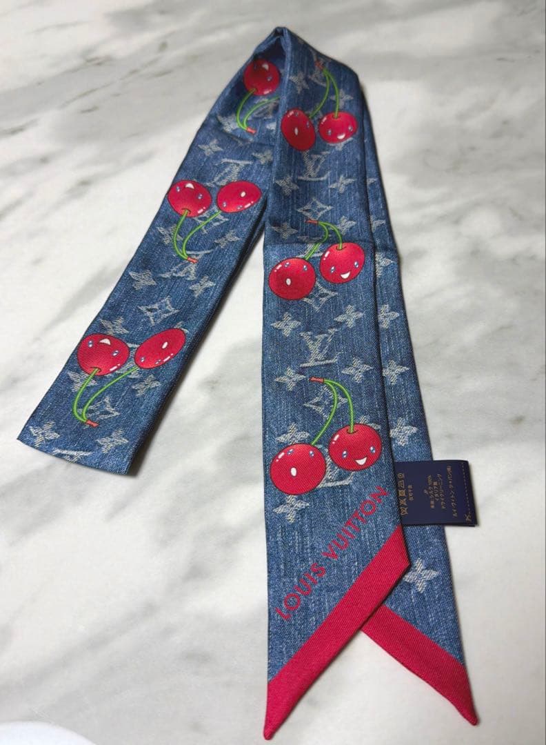 新品　LOUIS VUITTON × 村上隆 スカーフ　チェリー　バンドー