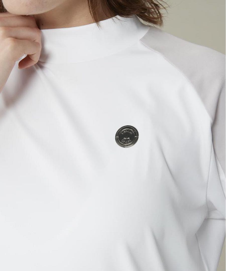 定価28600円【新品】レディース38ランバンスポール モックネックシャツ白