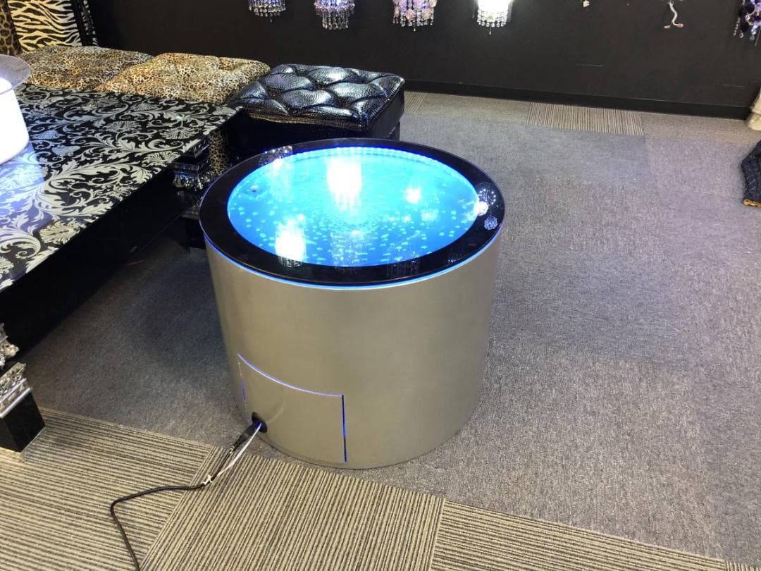 LED　水槽 バブルテーブル 直径60cm高さ40cm  シャンパン置台に最適