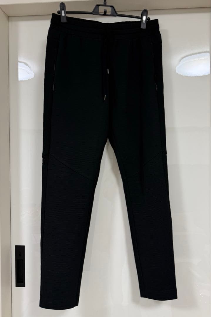 美品 TATRAS タトラス ジャージロングパンツ 黒 04 ジップポケット