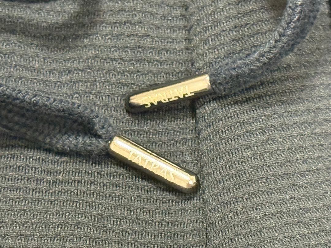 美品 TATRAS タトラス ジャージロングパンツ 黒 04 ジップポケット