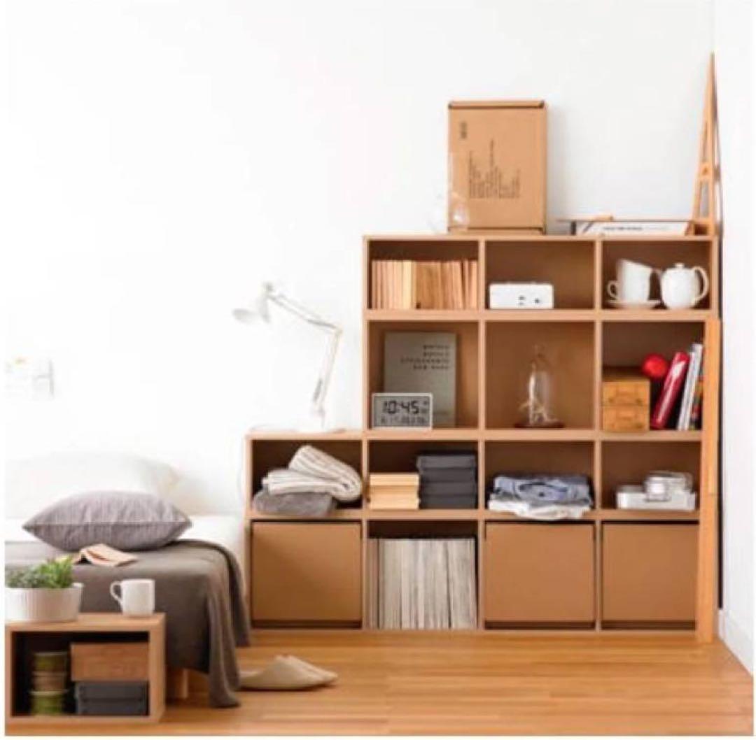 ■送料込■無印良品 パルプボードボックス 34段 棚シェルフ廃盤家具