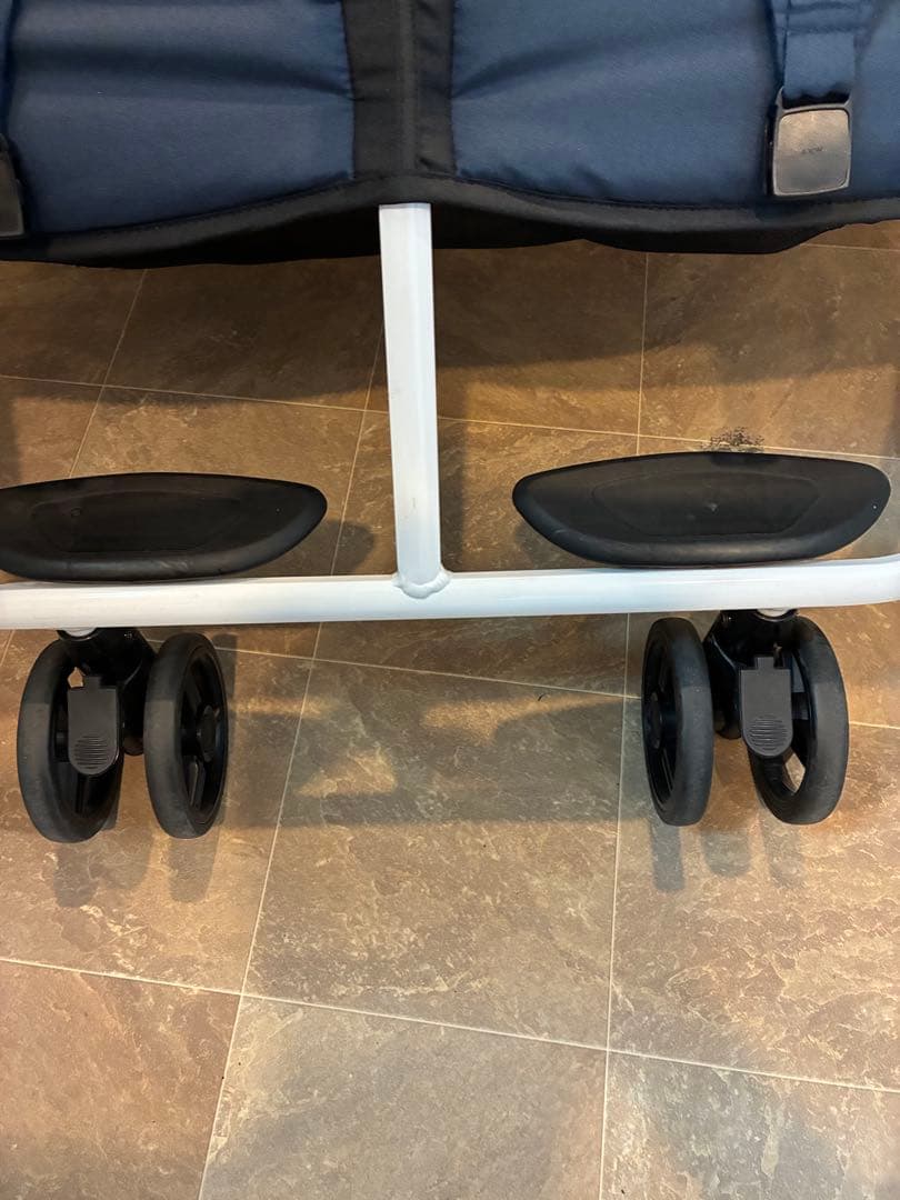 ココロンツイン　ネイビー　横型　二人乗り　ベビーカー　双子用