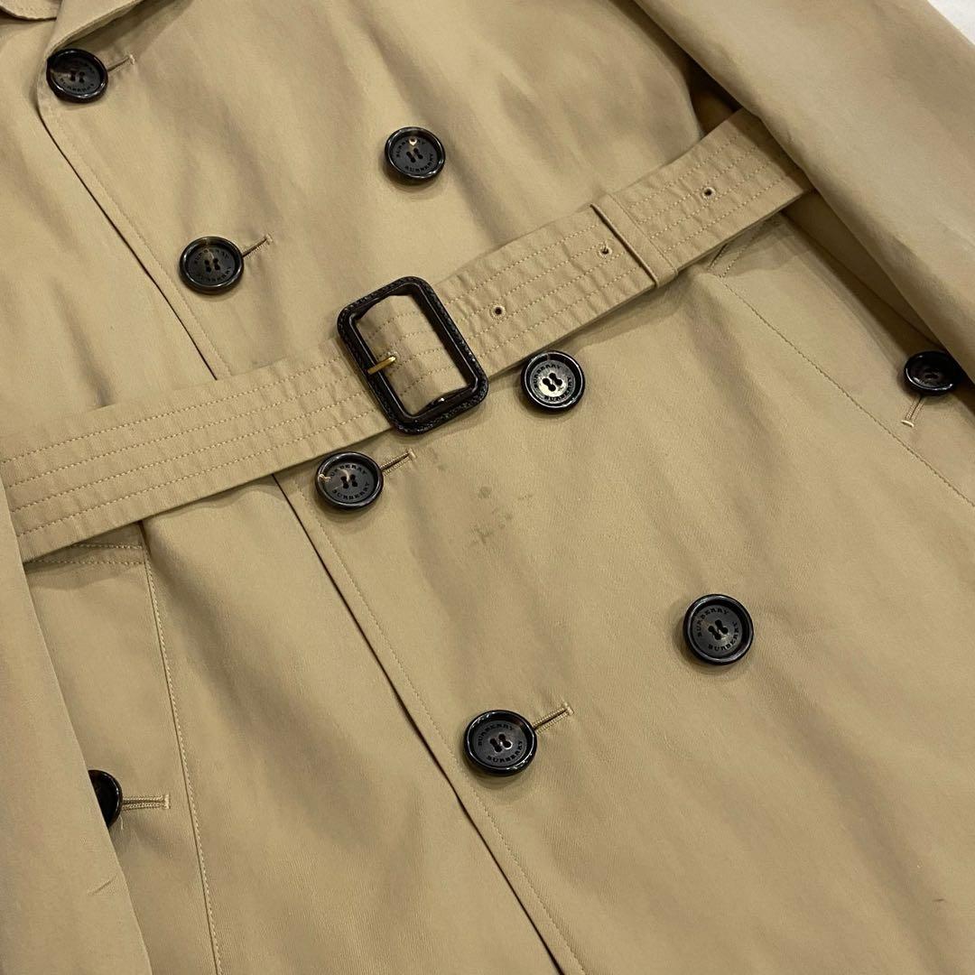 希少★バーバリー チェルシー ロング トレンチコート メンズ 46 ノバチェック