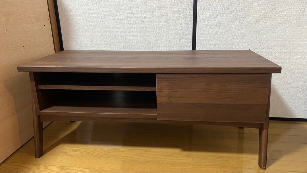 ダークブラウン木製テレビローボードテレビ台