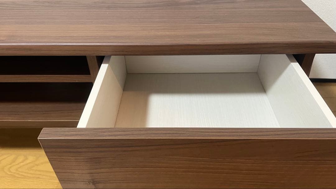 ダークブラウン木製テレビローボードテレビ台