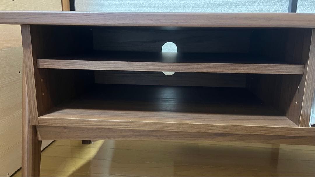 ダークブラウン木製テレビローボードテレビ台