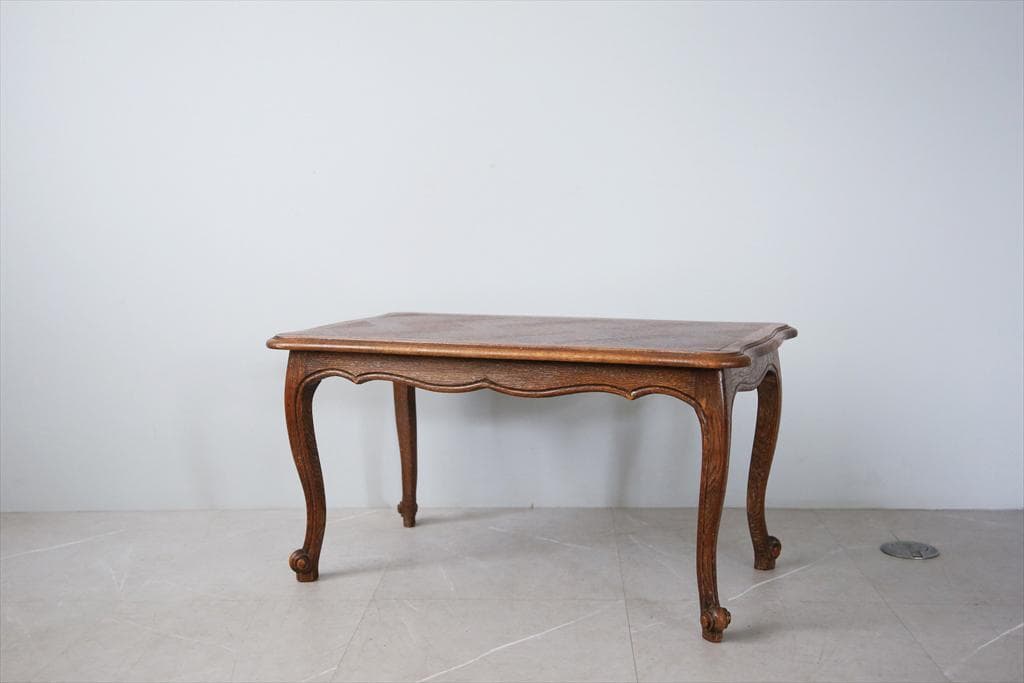 フランスアンティーク猫脚コーヒーテーブル/センターテーブル机/飾り棚90-130