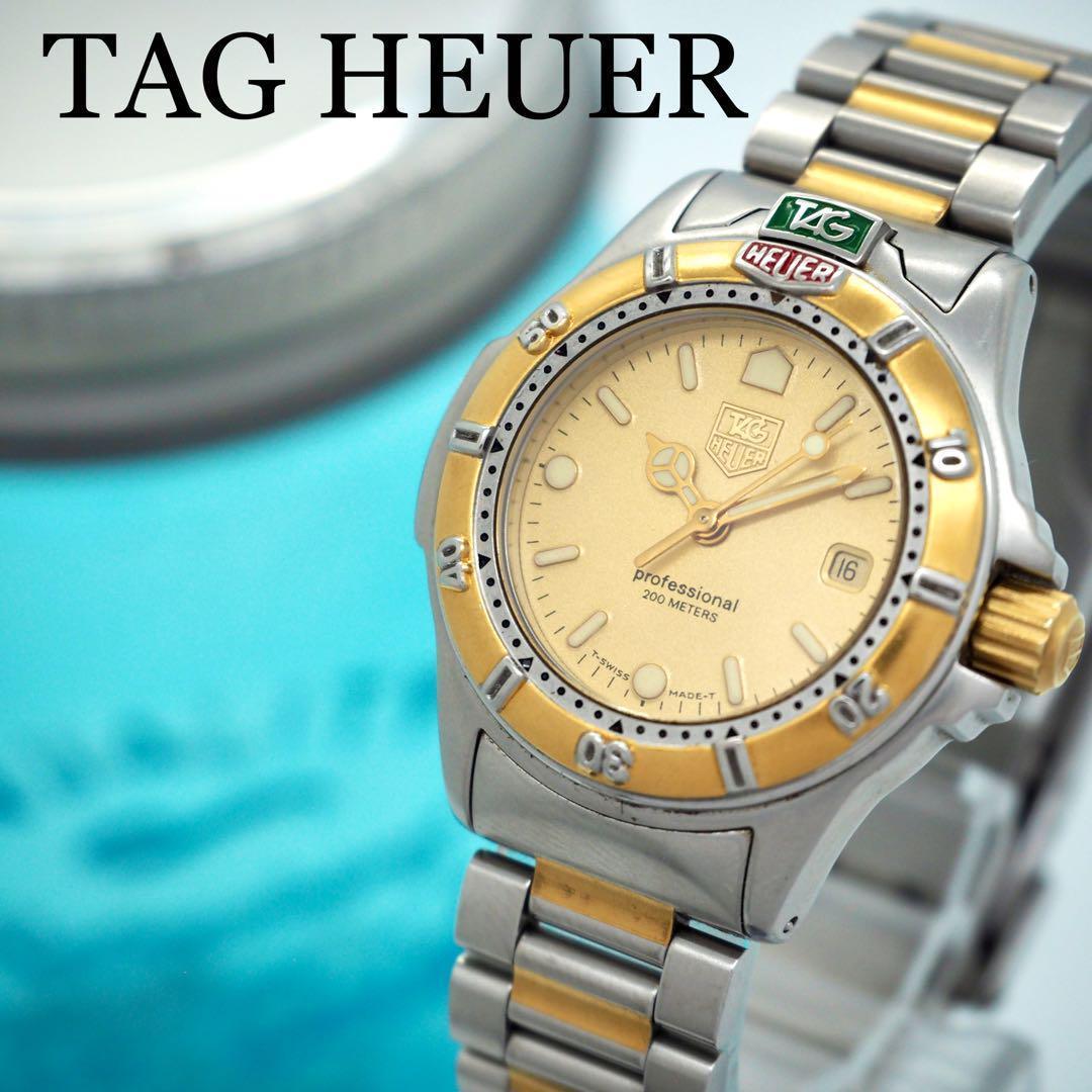 135【美品】タグホイヤー　レディース　時計　プロフェッショナル200 ゴールド