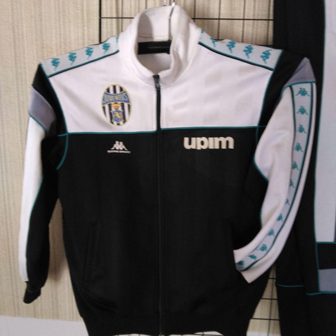 91～92”Kappaビンテージ サッカージャージ2 Lブラック/ホワイト