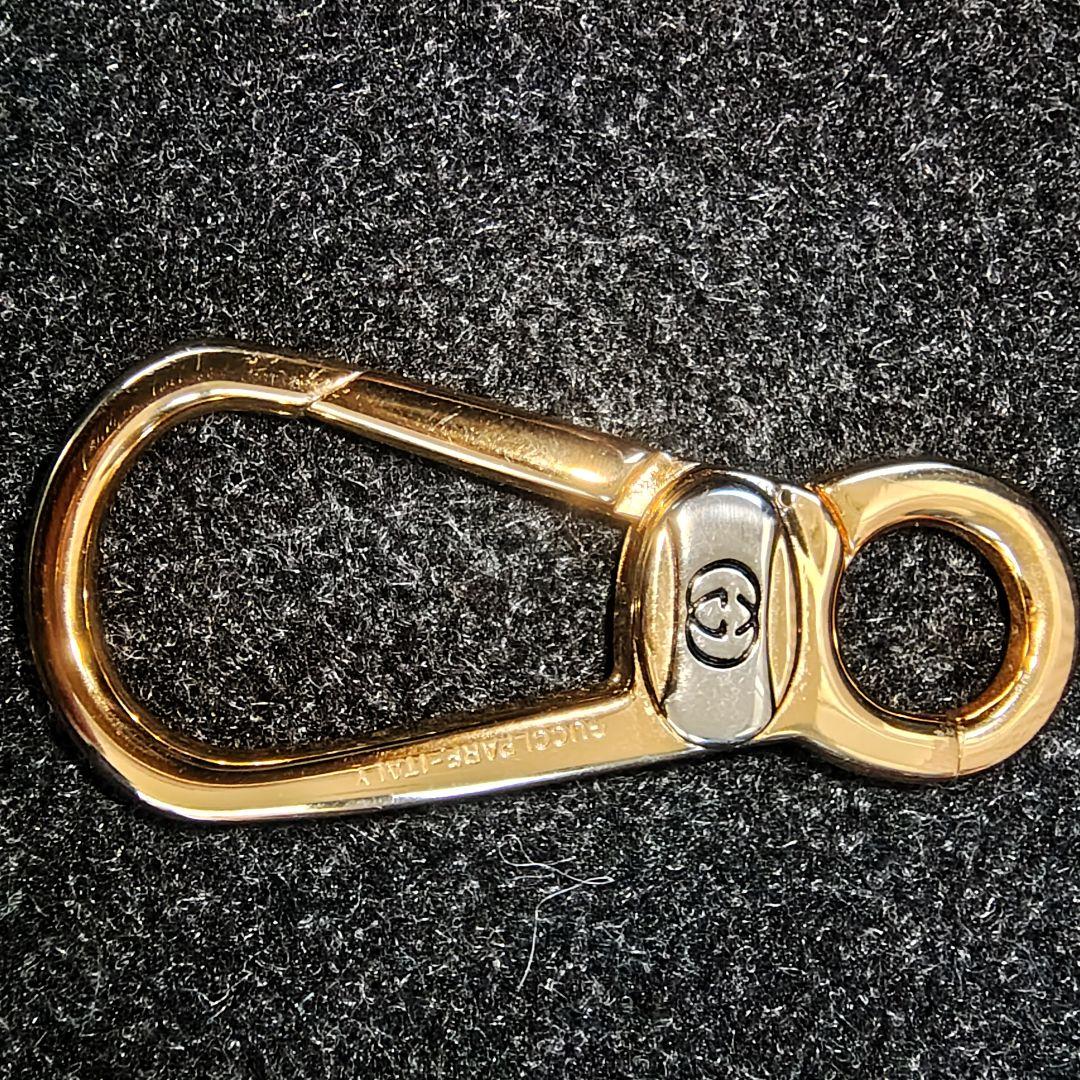 希少 箱付 オールドグッチ GUCCI キーリング カラビナ ゴールド
