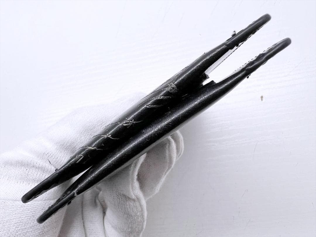 美品　ベルルッティ　アッサオ　スクリットレザー　ビルクリップ　マネークリップ