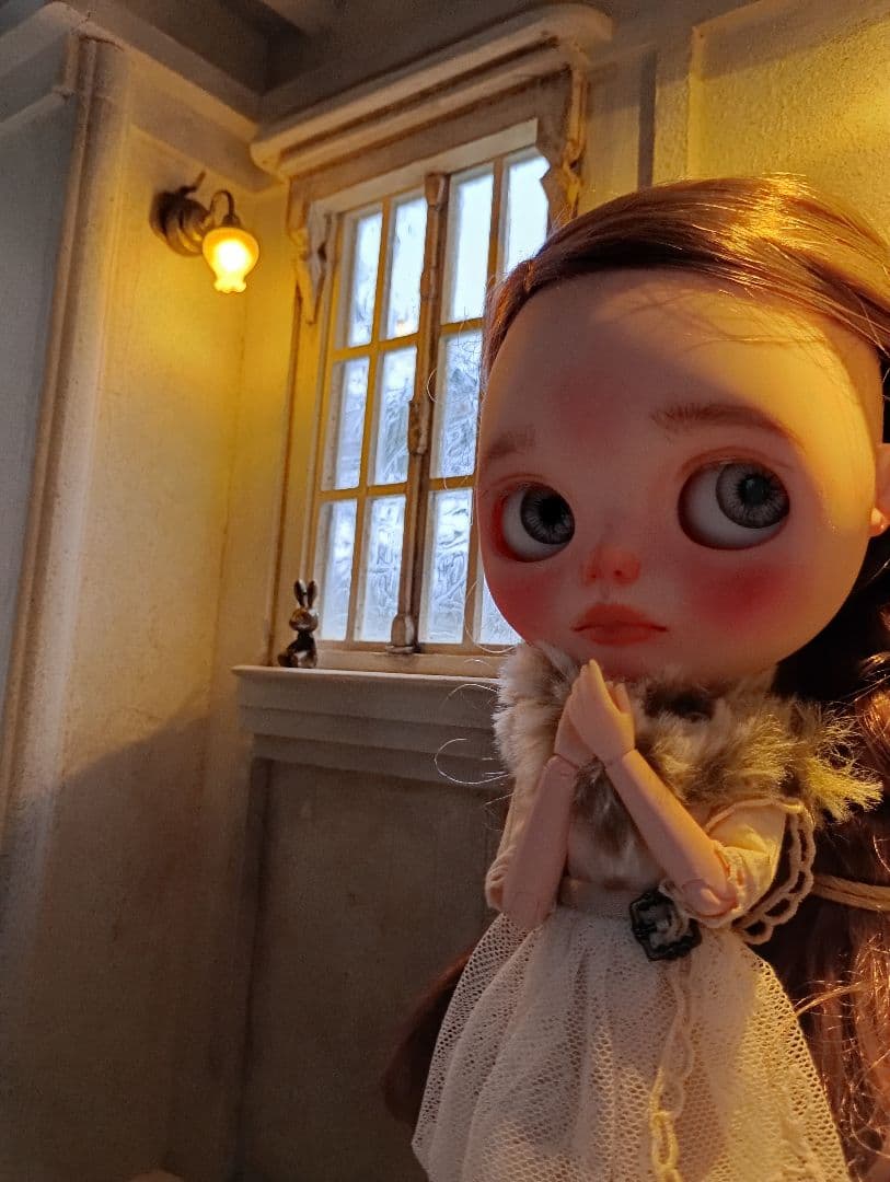 NO.96　組立式: 木製 ドールハウス　背景ボード