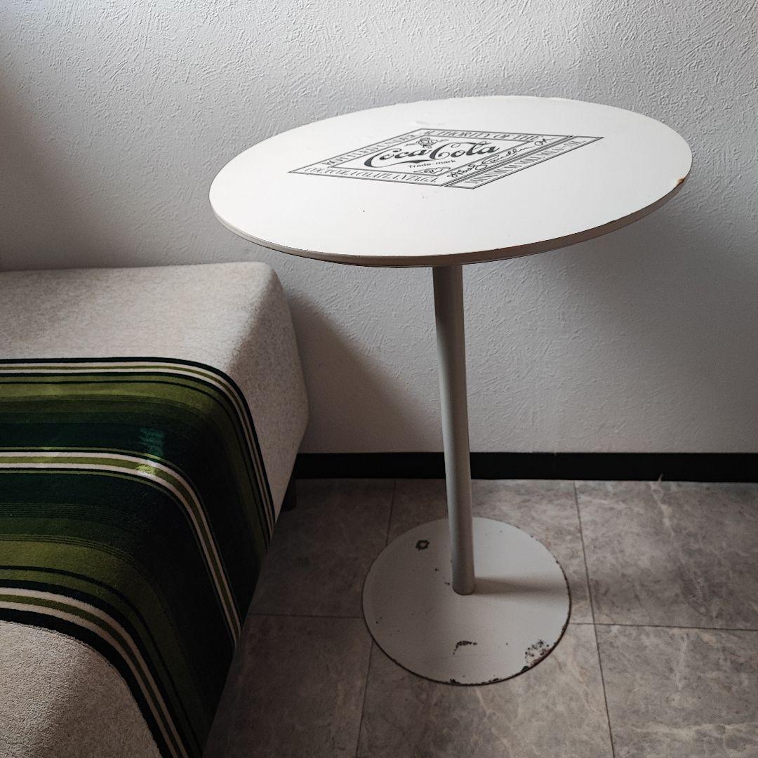 CocaCola ビンテージ カフェテーブル サイドテーブル W450 H640