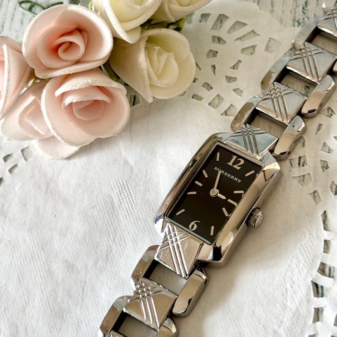 【希少】BURBERRY バーバリー 腕時計 BU4210 スクエア調 黒