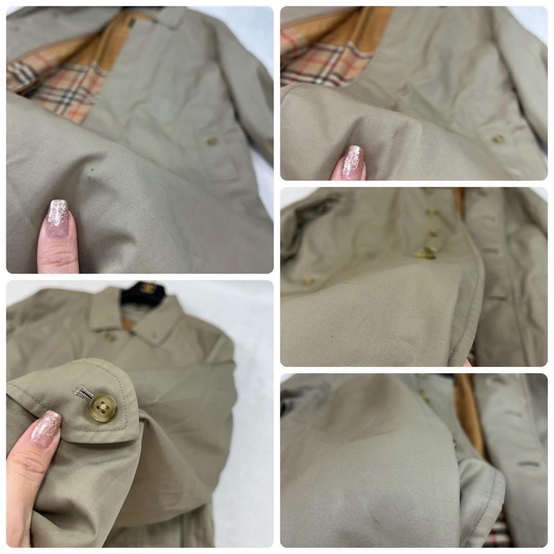 I785 L バーバリーロンドン ステンカラーコート グレー カーキ メンズ