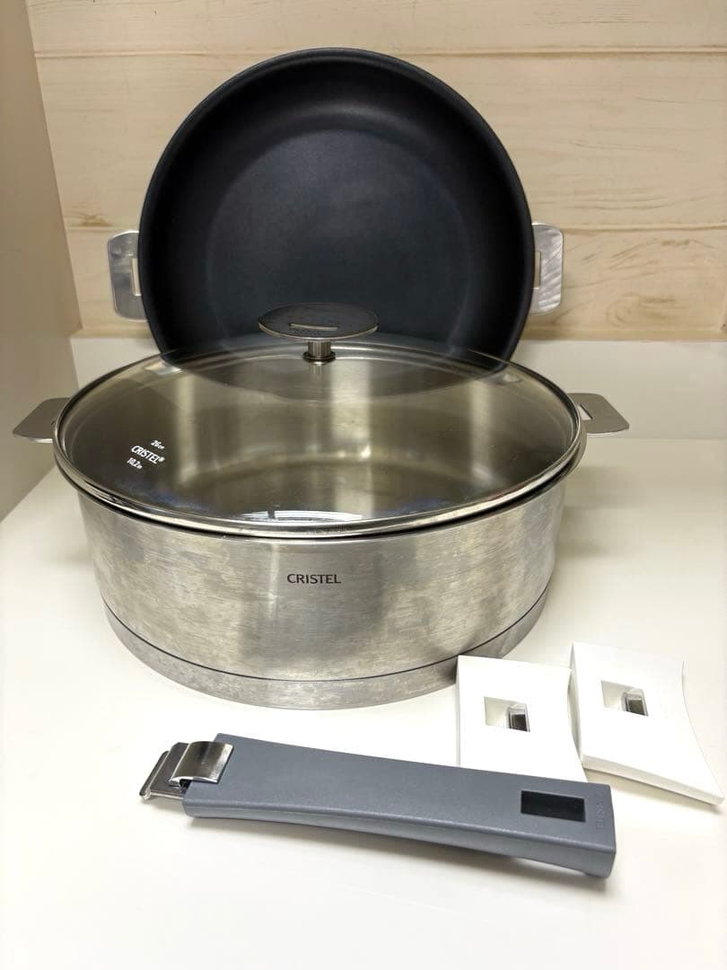 ガ*ュ様 CRISTEL 浅鍋 26cm フライパンセット
