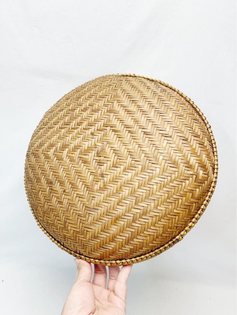 ほぼ未使用 茶道具 丸浅形 サイロ 炭斗 一双 竹網代 宗全好写し 炉風炉 紙箱