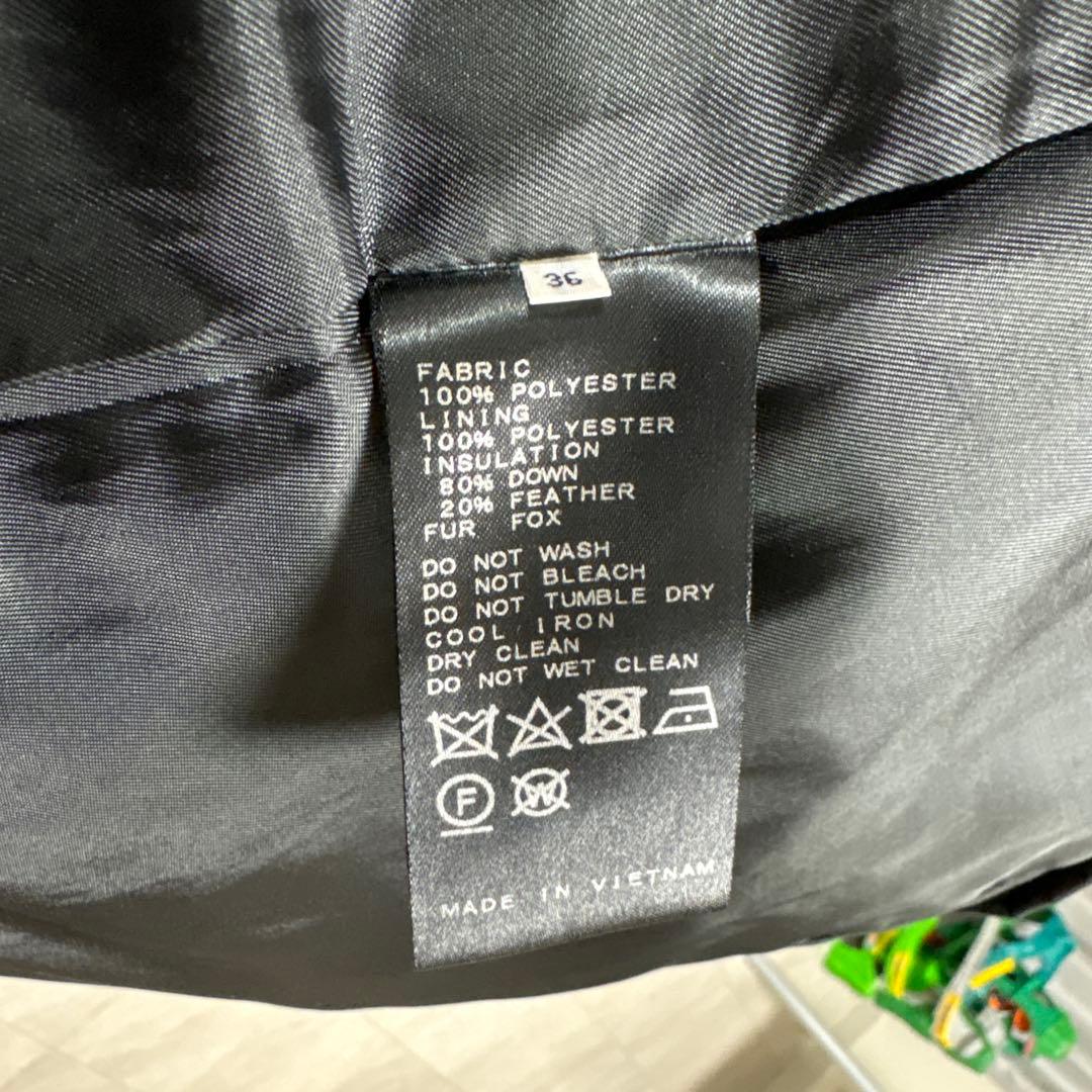 美品✨大人気✨イエナ ロングダウンコート フォックスファー Aライン ブラック