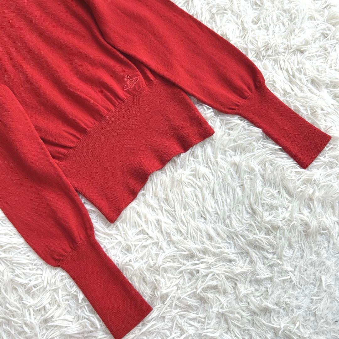 美品✨ヴィヴィアンウエストウッド　タートルネックニット　オーブ　レッド　赤