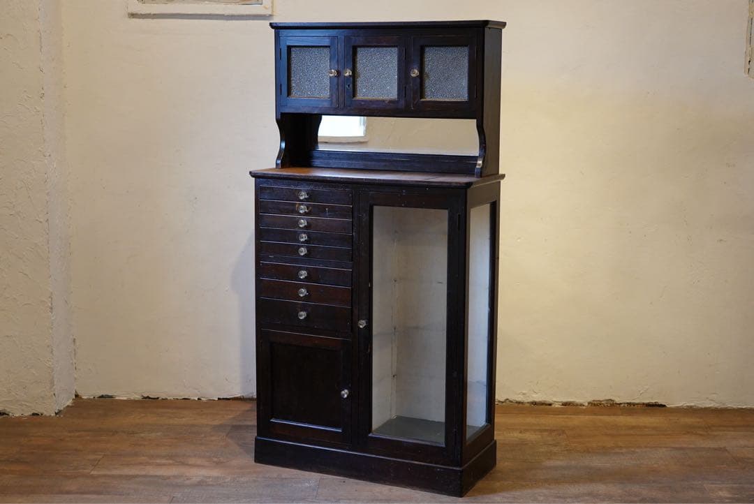 デンタルキャビネット　ジャパンビンテージ　昭和初期　ケビント 飾り棚