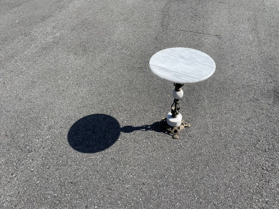 大理石 サイドテーブル 真鍮 コンソールテーブル インテリア 花台 アンティーク