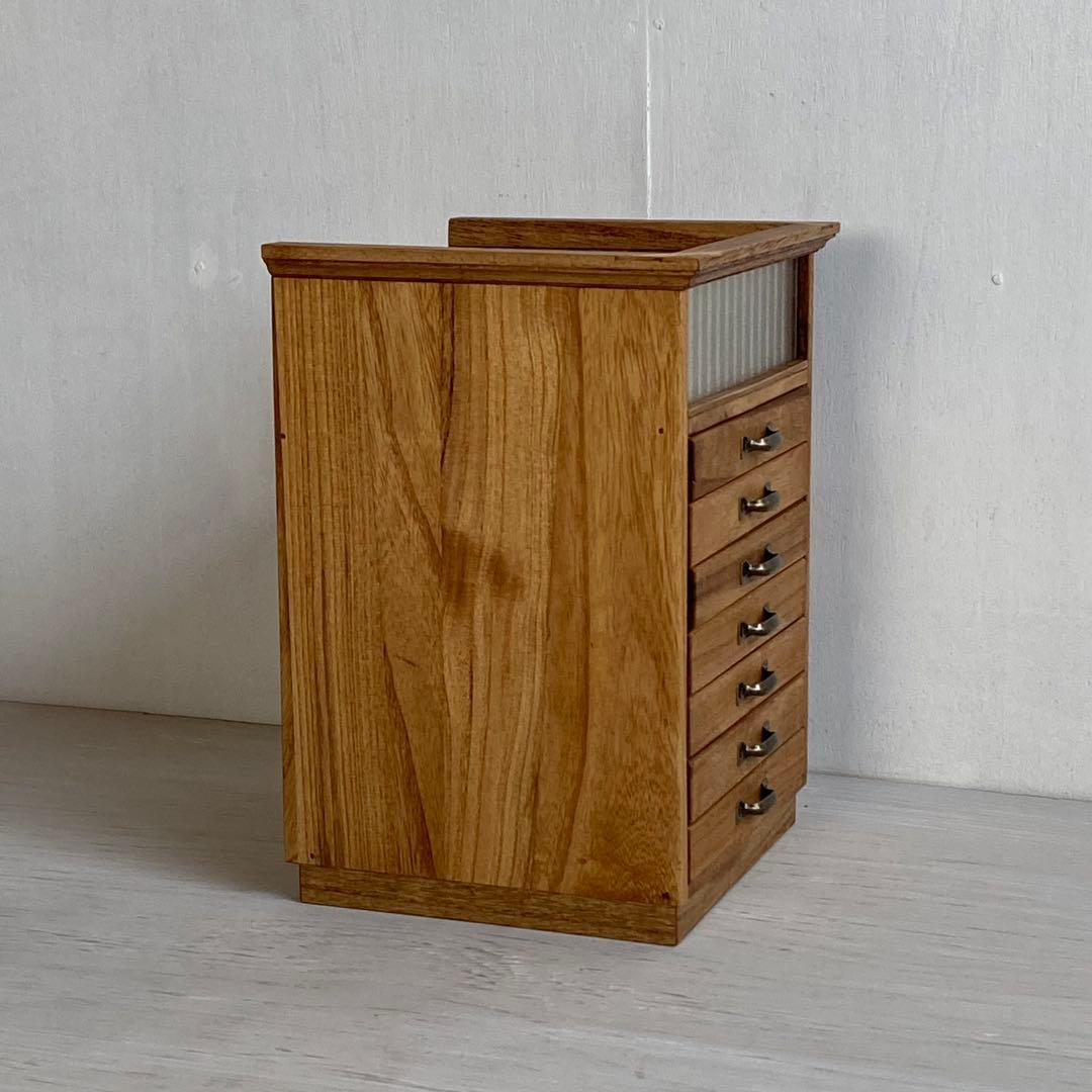 とらじ 小振りな７杯 小引き出し 小物入れ モールガラス