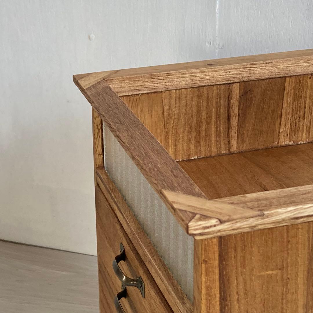 とらじ 小振りな７杯 小引き出し 小物入れ モールガラス