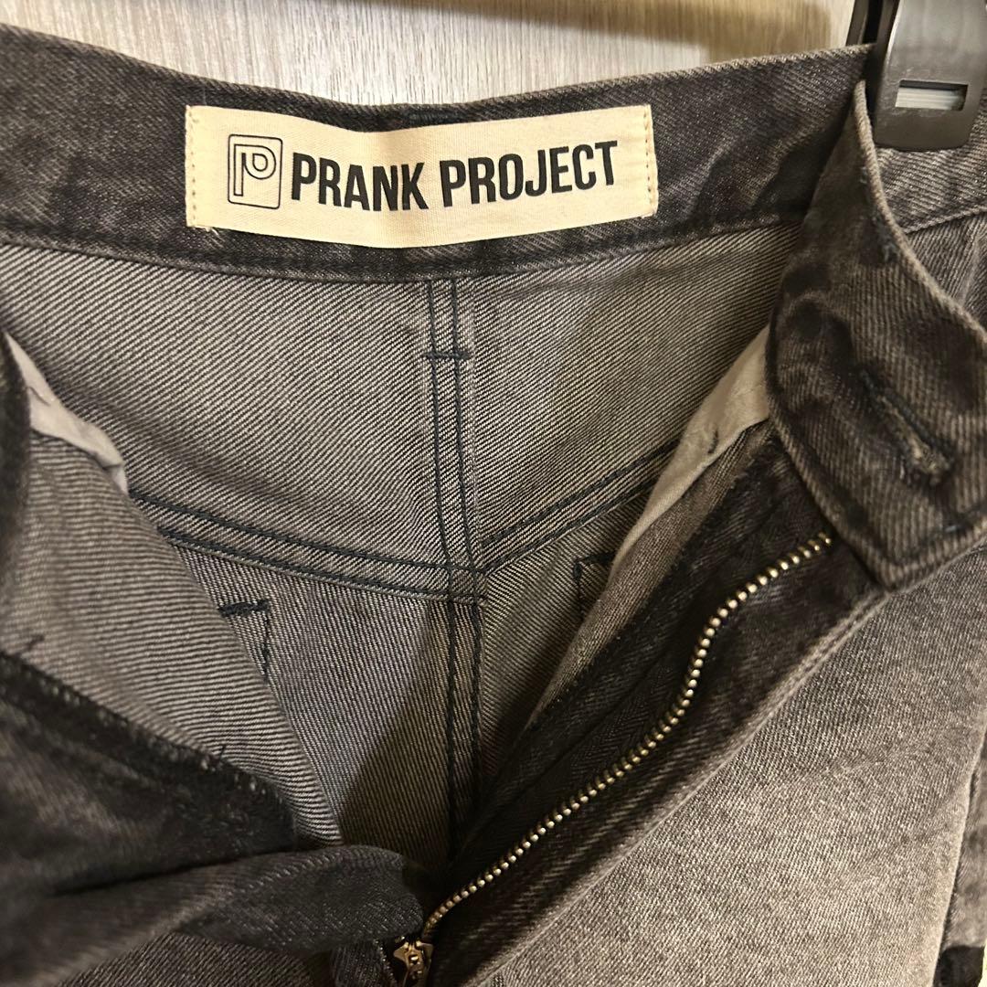 prank project デニムレースブロッキングパンツ 黒 36