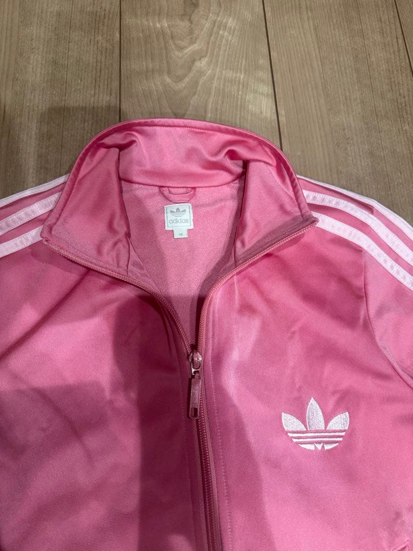 古着　adidas ピンク ジップアップジャージ