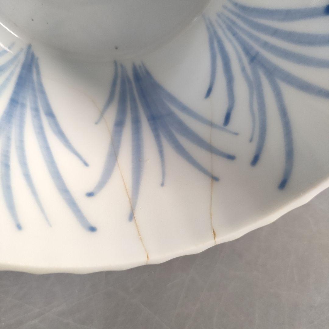 A1258-8/在銘/染付唐草文向付19客/銘々皿/飾鉢/盛鉢/菓子鉢/懐石道具