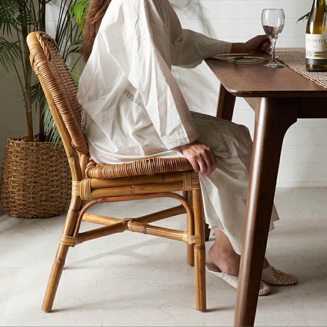 みけとら　ラタン　チェア　ナチュラル　アラログ　新品未使用