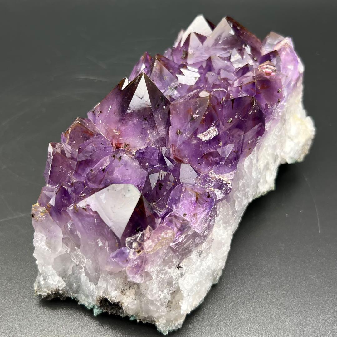 ✳️超希少‼️紫水晶とレッドの煌めき✨レッドファントム アメジストクラスター 天然石