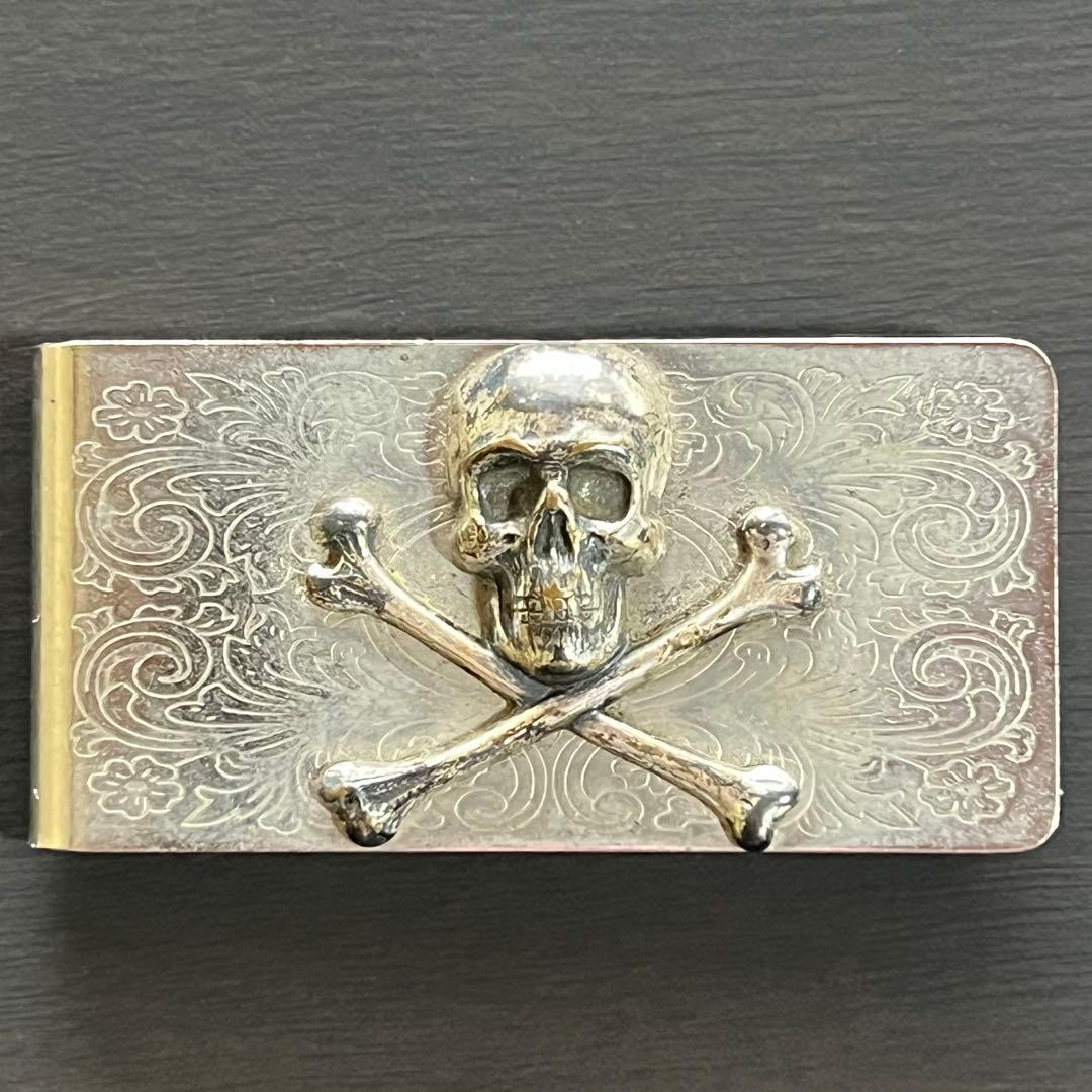 ビンテージ スカル 髑髏 ドクロ マネークリップ バイカー