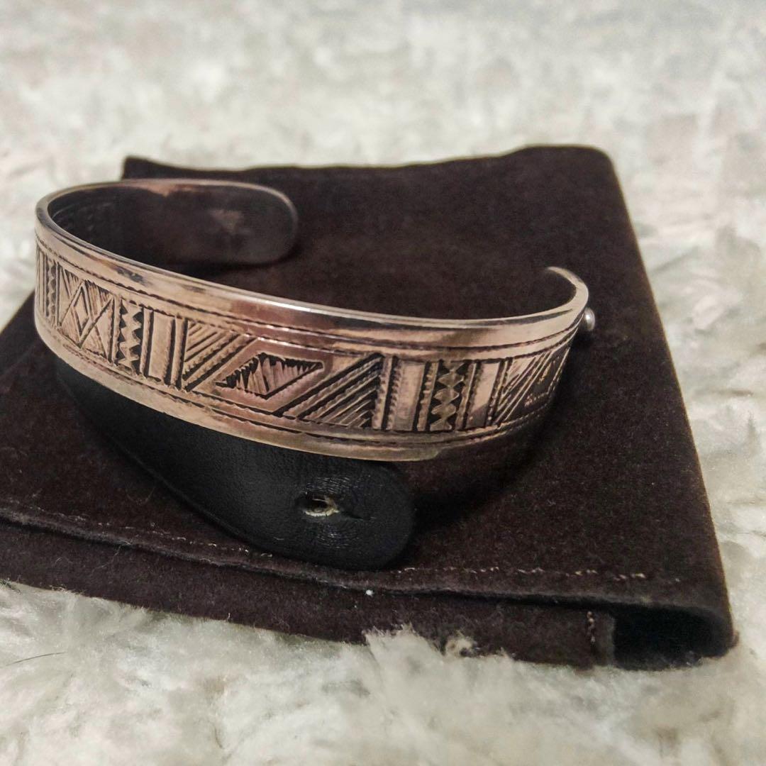 【極美品】HERMES トゥアレグ バングル レザー シルバー 刻印 T6