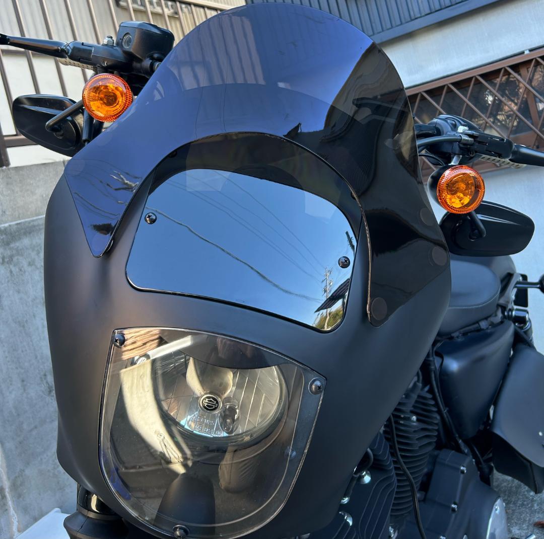 ハーレー クォーターフェアリング用 リップスクリーン スモーク ラミナータイプ