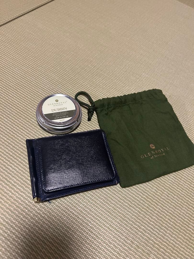 GLEN/グレンロイヤル マネークリップ（小銭入れ付）（エンボス）