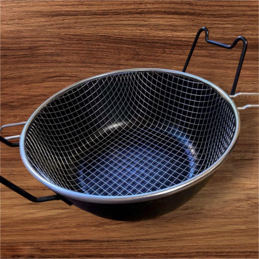 ラバーゼ 揚げ物鍋 28センチ IH可　網付き 美品！