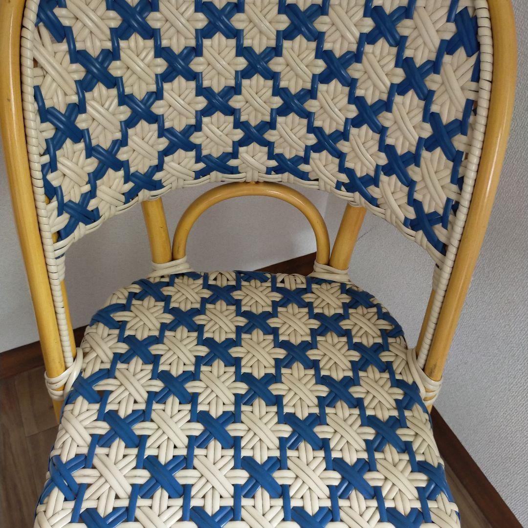 ペタルチェア ラタンチェア　ビニール✕木製　アンティーク　ヴィンテージ