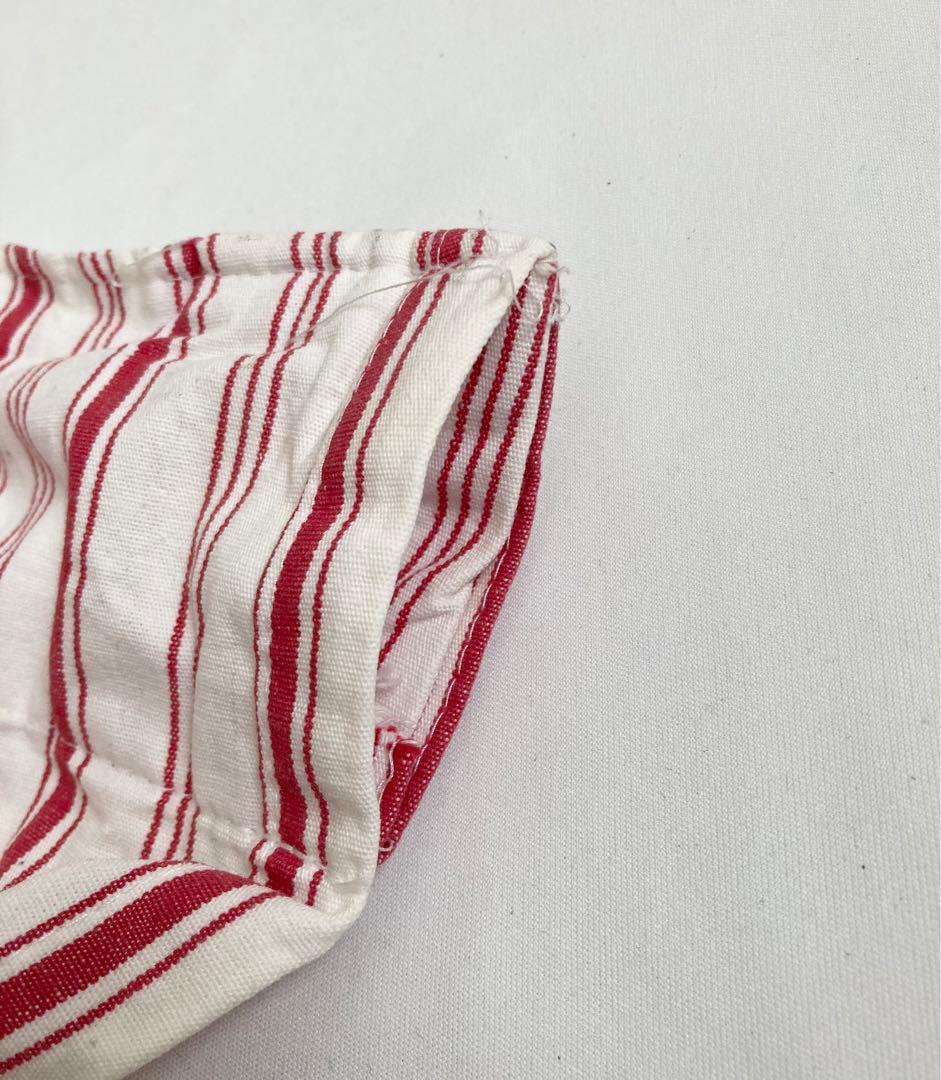 フランス　アンティーク　大判　ストライプカーテン　ビンテージ