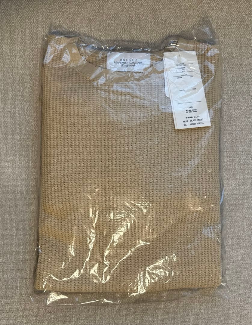 新品未使用　UNUSED アンユーズド ワッフルロングスリーブ