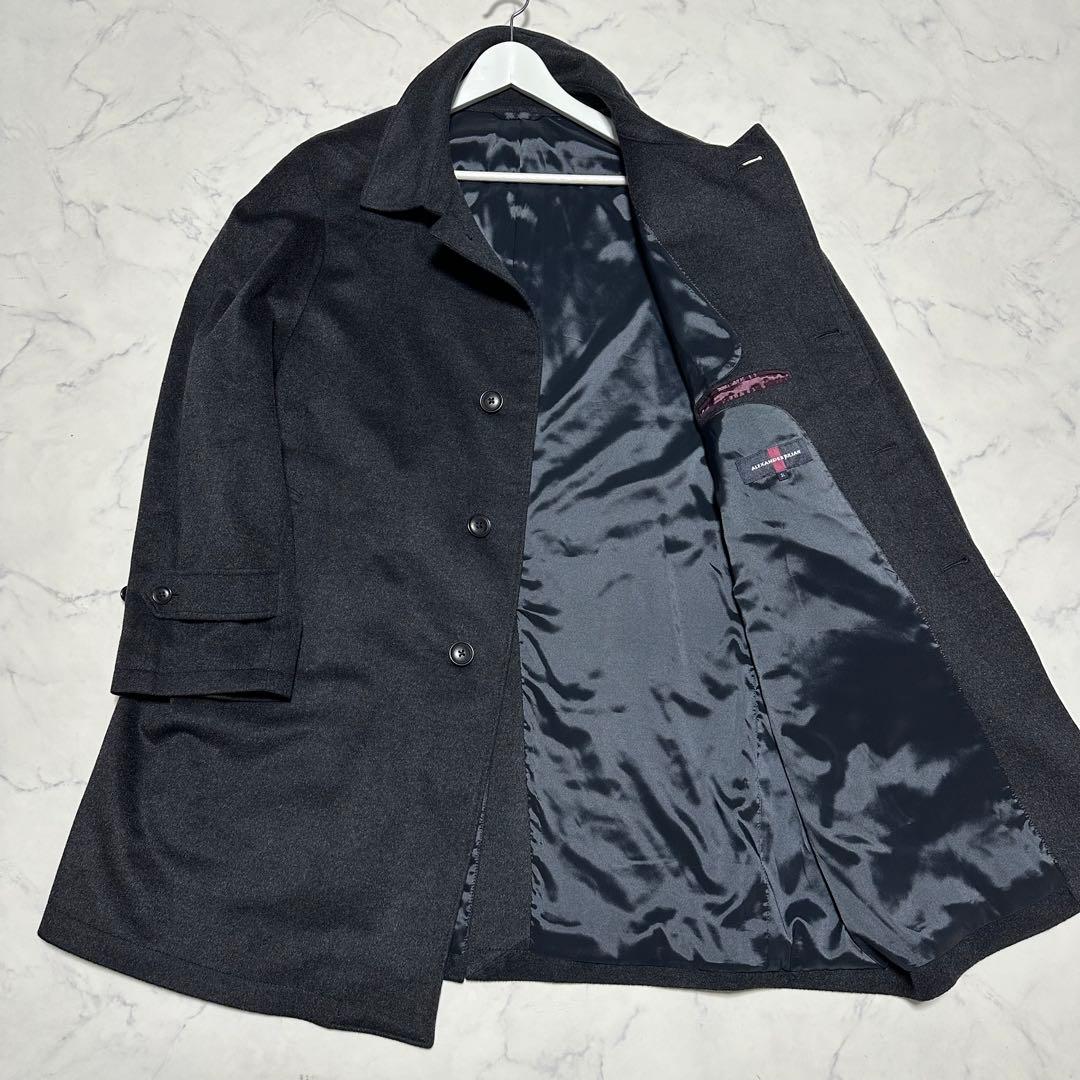 未使用級美品　アレキサンダージュリアン　カシミヤ100%ステンカラーコート　3L