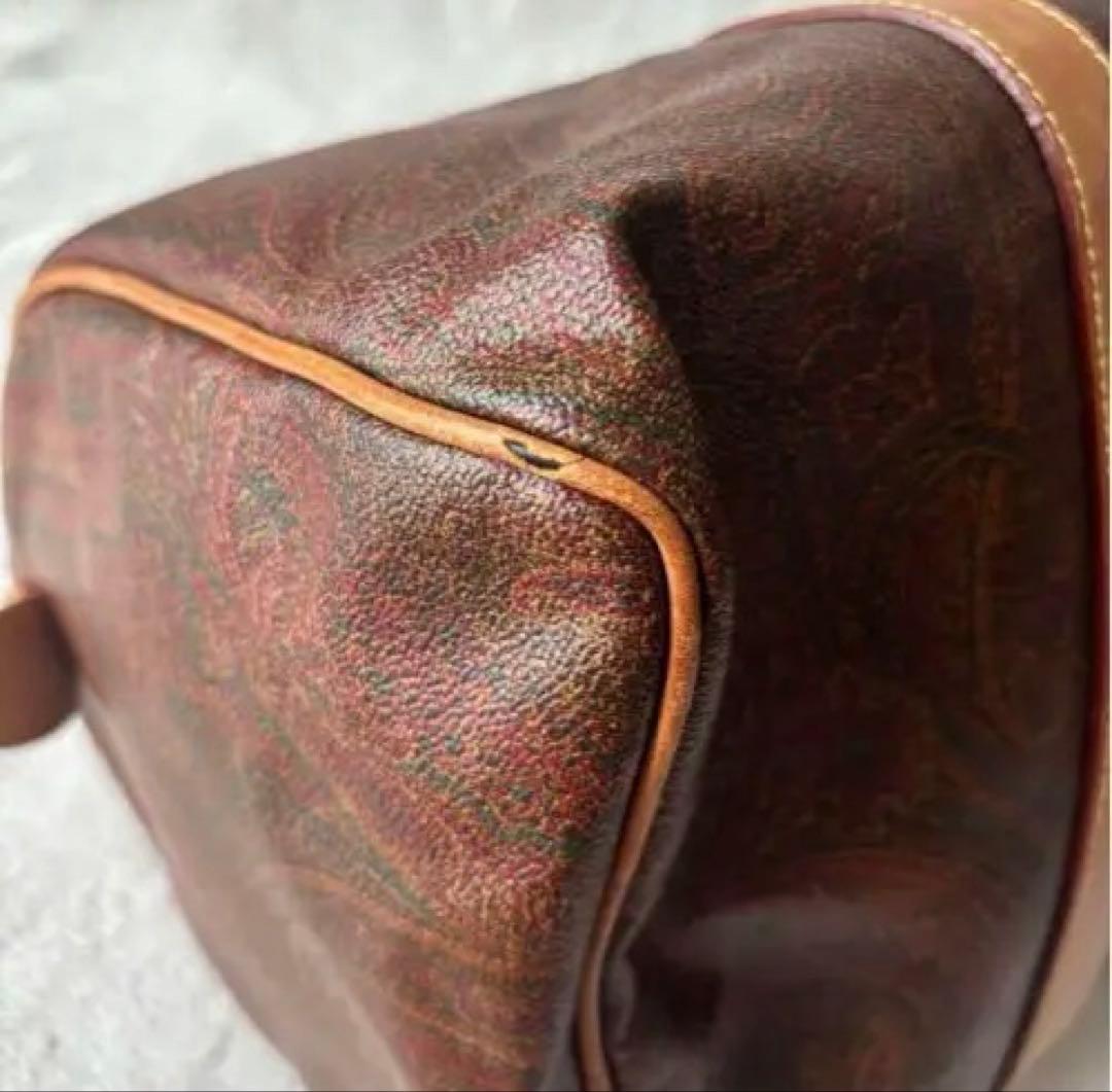 ETRO ブラウン ボストンバッグ ペイズリー柄