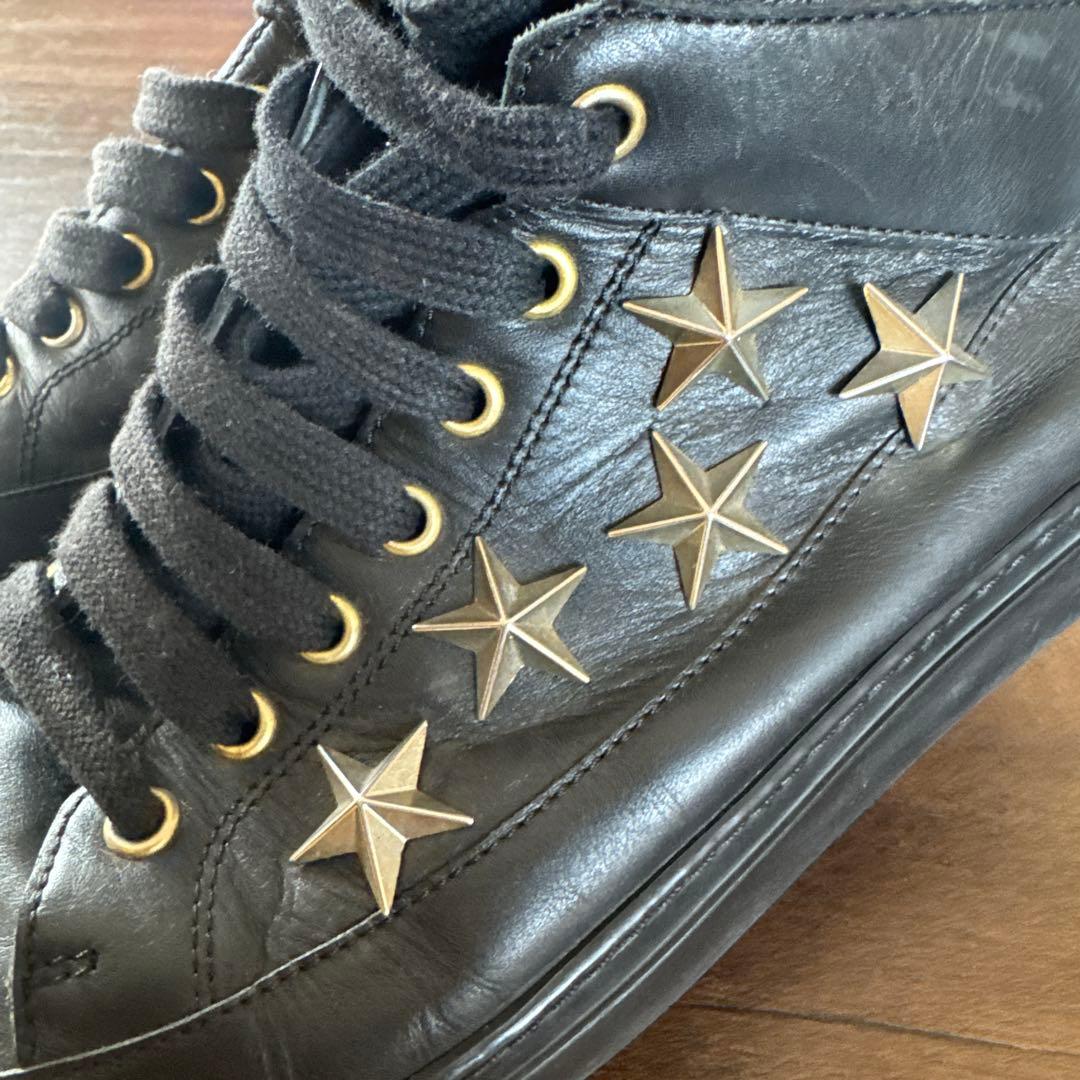 ジバンシー　スタースタッズ付きブラックハイカットスニーカー